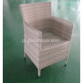 Sztuczne meble ogrodowe Białe krzesło z wikliny